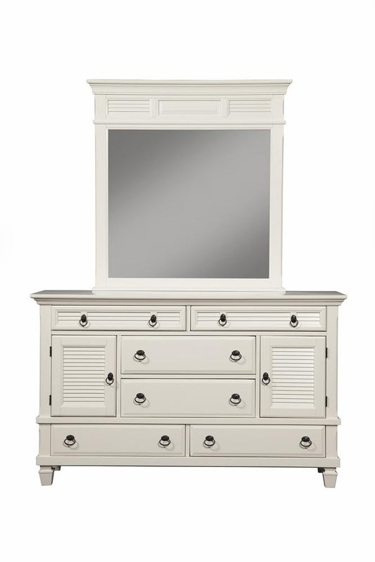 Alpine Furniture - Winchester 2 Cabinet & 6 Drawer Dresser and Mirror Set - 1306-W-DR_MR veiw 1