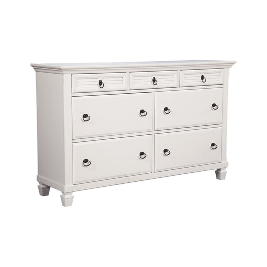 Alpine Furniture - Winchester 7 Drawer Dresser, White - 1306-03 view 1