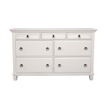 Alpine Furniture - Winchester 7 Drawer Dresser, White - 1306-03 view 2