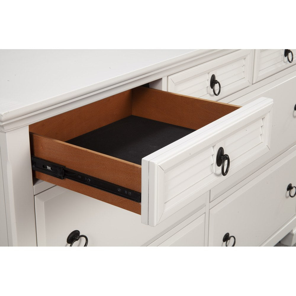 Alpine Furniture - Winchester 7 Drawer Dresser, White - 1306-03 view 3