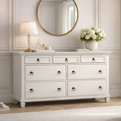 Alpine Furniture - Winchester 7 Drawer Dresser, White - 1306-03 view 7