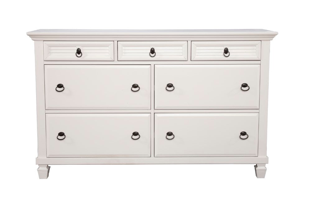 Alpine Furniture - Winchester 7 Drawer Dresser, White - 1306-03 veiw 2