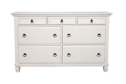 Alpine Furniture - Winchester 7 Drawer Dresser, White - 1306-03 veiw 2