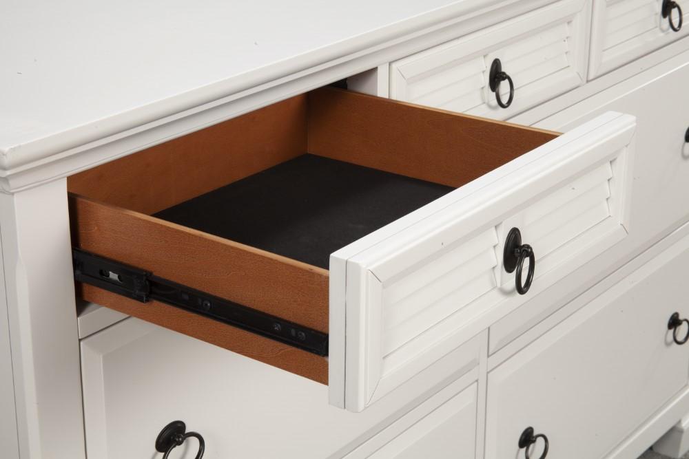 Alpine Furniture - Winchester 7 Drawer Dresser, White - 1306-03 veiw 4