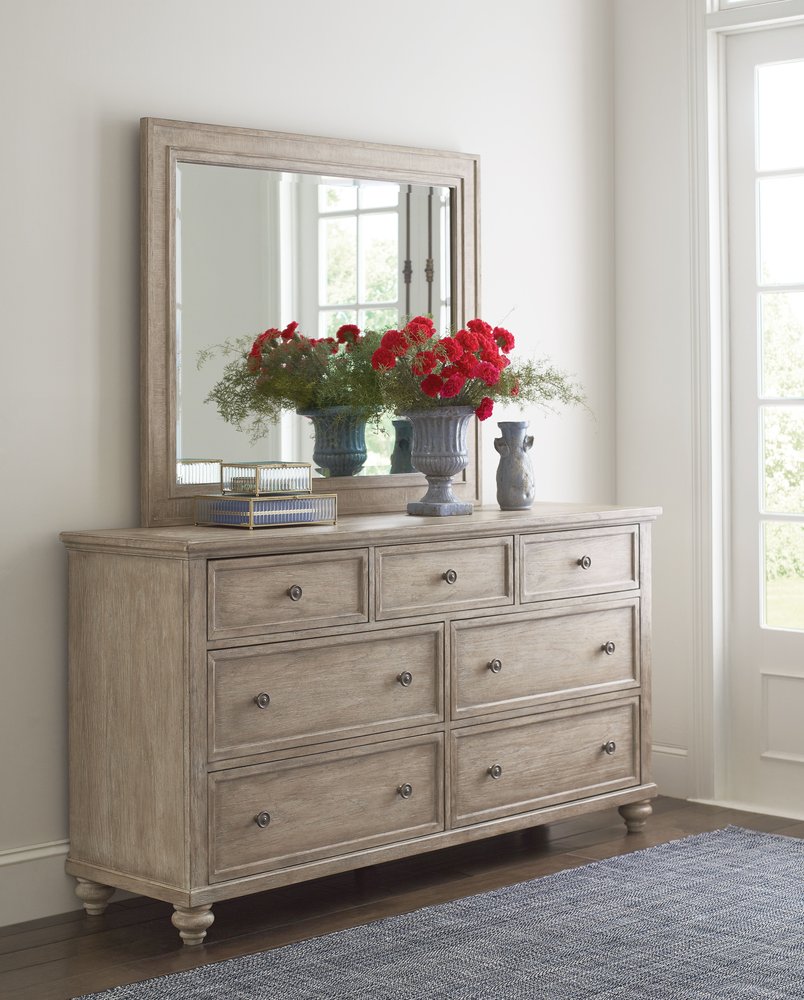 American Drew - Cambric Breve Miriam Seven Drawer Dresser With Landscape Mirror - 309-131B040B view 5