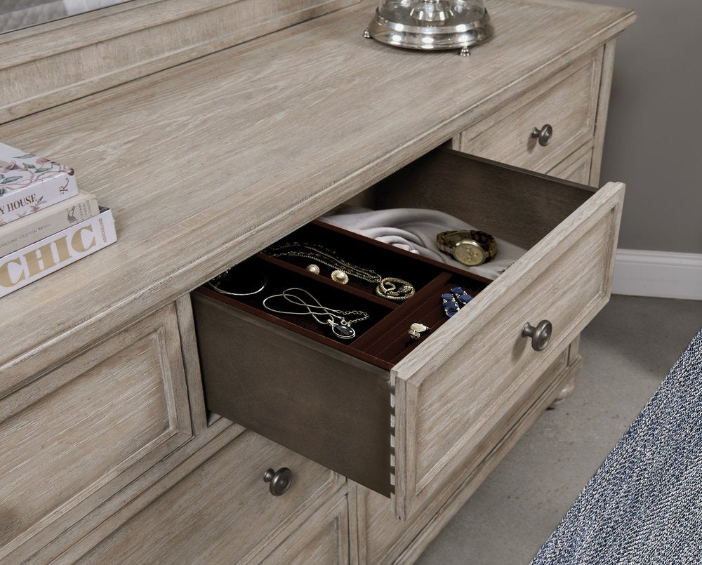 American Drew - Cambric Breve Miriam Seven Drawer Dresser With Landscape Mirror - 309-131B040B view 6