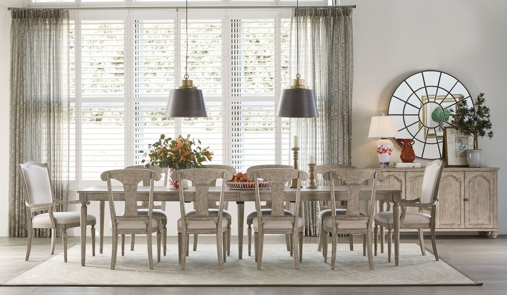 American Drew - Cambric Breve Rectangular Extendable Leg Dining Table - 309-744B view 8