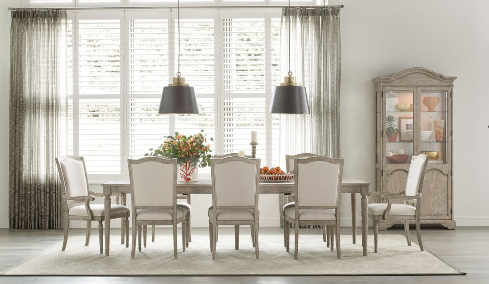 American Drew - Cambric Breve Rectangular Extendable Leg Dining Table - 309-744B view 9