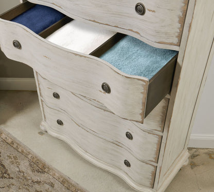 American Drew - Cambric Creme Helene Five Drawer Chest - 309-215C view 4