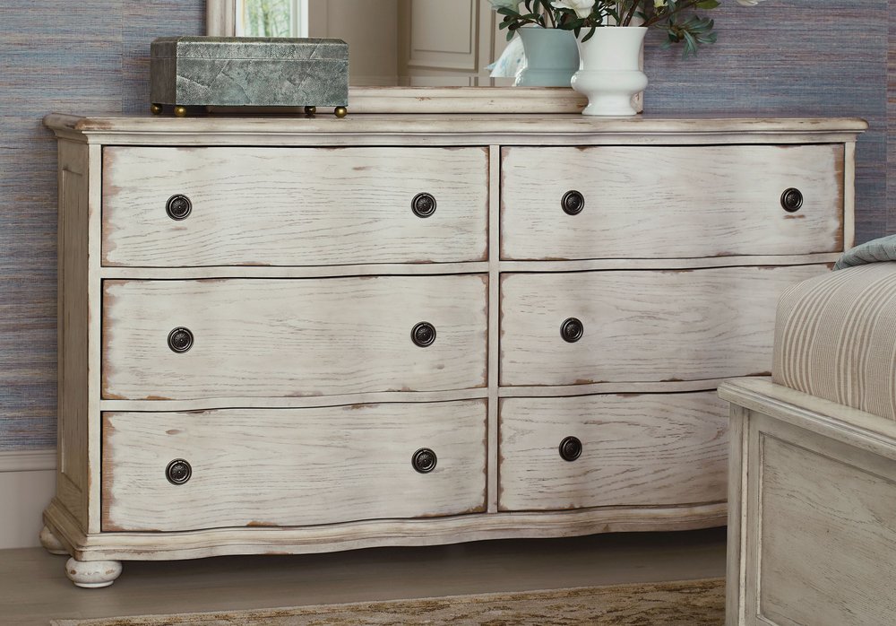 American Drew - Cambric Creme Helene Six Drawer Dresser - 309-130C view 2