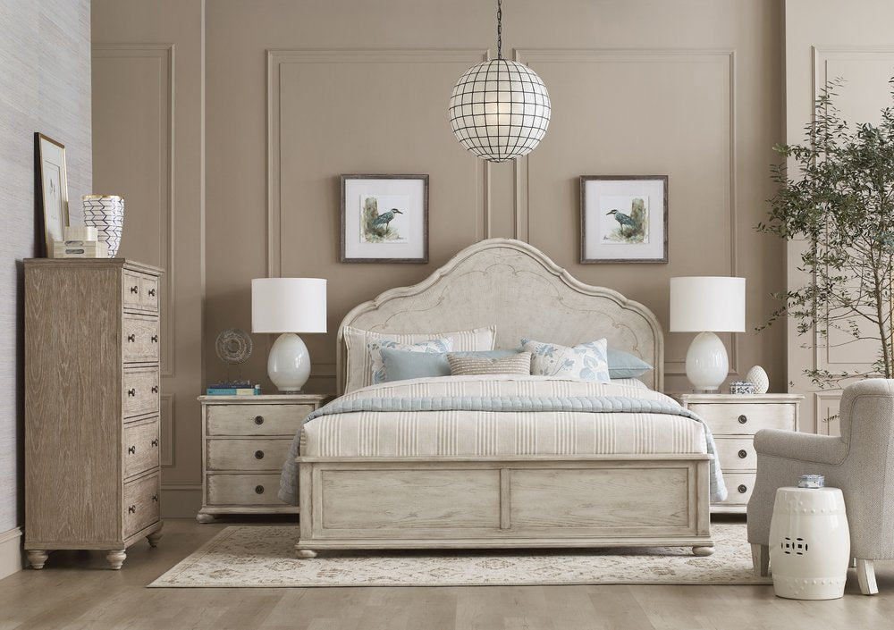 American Drew - Cambric Creme Helene Three Drawer Nightstand - 309-420C view 8