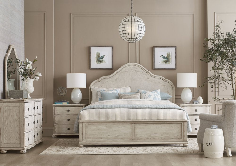 American Drew - Cambric Creme Vignette King Panel Bed - 309-316CR view 4