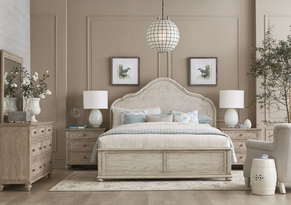 American Drew - Cambric Creme Vignette King Panel Bed - 309-316CR view 6