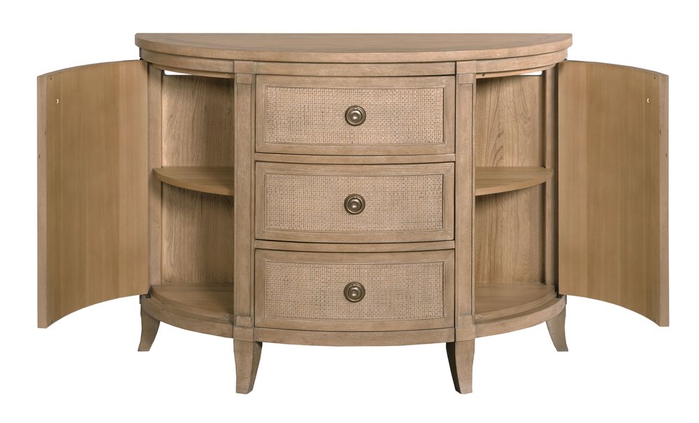 American Drew - Chastain Caramel Woodfield Demilune Chest - 483-927 view 3