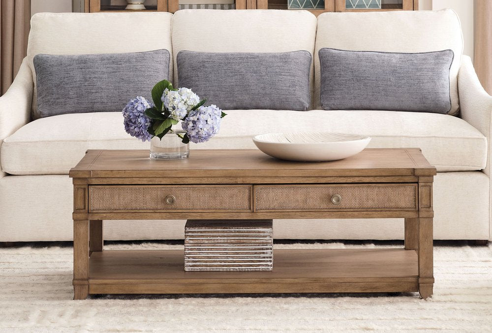 American Drew - Chastain Caramel Woodfield Rectangular Coffee Table - 483-910 view 2