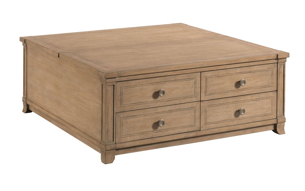American Drew - Chastain Caramel Woodfield Square Coffee Table - 483-911 view 1