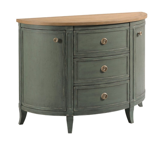 American Drew - Chastain Worn Sage Woodfield Demilune Chest - 483-927G view 1