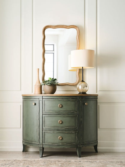 American Drew - Chastain Worn Sage Woodfield Demilune Chest - 483-927G view 2