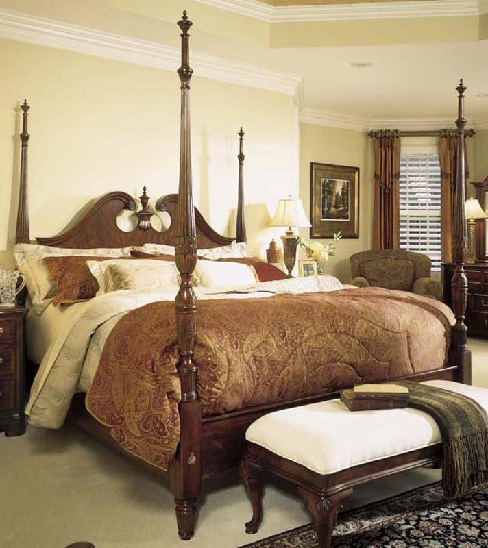 American Drew - Cherry Grove Pediment Poster King Bed - 791-378R veiw 1
