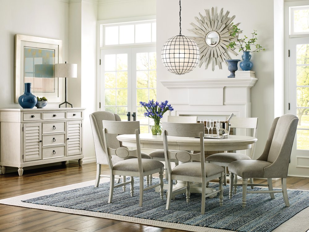 American Drew - Grand Bay Egret Caswell Extendable Round Dining Table - 016-701R view 6