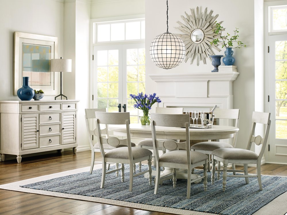American Drew - Grand Bay Egret Caswell Extendable Round Dining Table - 016-701R view 7