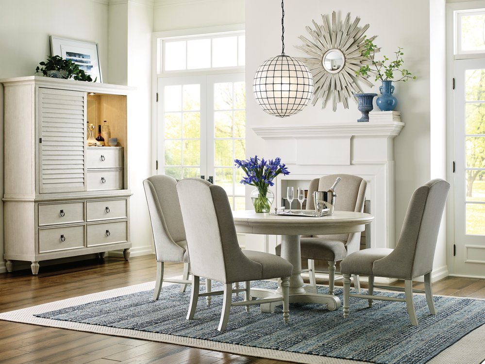 American Drew - Grand Bay Egret Caswell Extendable Round Dining Table - 016-701R view 8