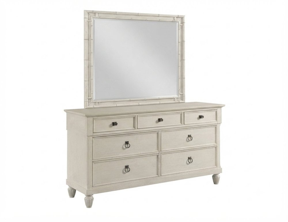 American Drew - Grand Bay Egret Saybrook Drawer Dresser With Bamboo Mirror - 016-130020 view 1