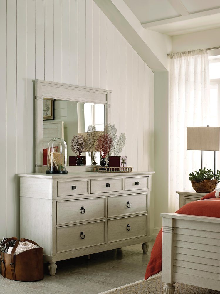 American Drew - Grand Bay Egret Saybrook Drawer Dresser With Bamboo Mirror - 016-130020 view 5