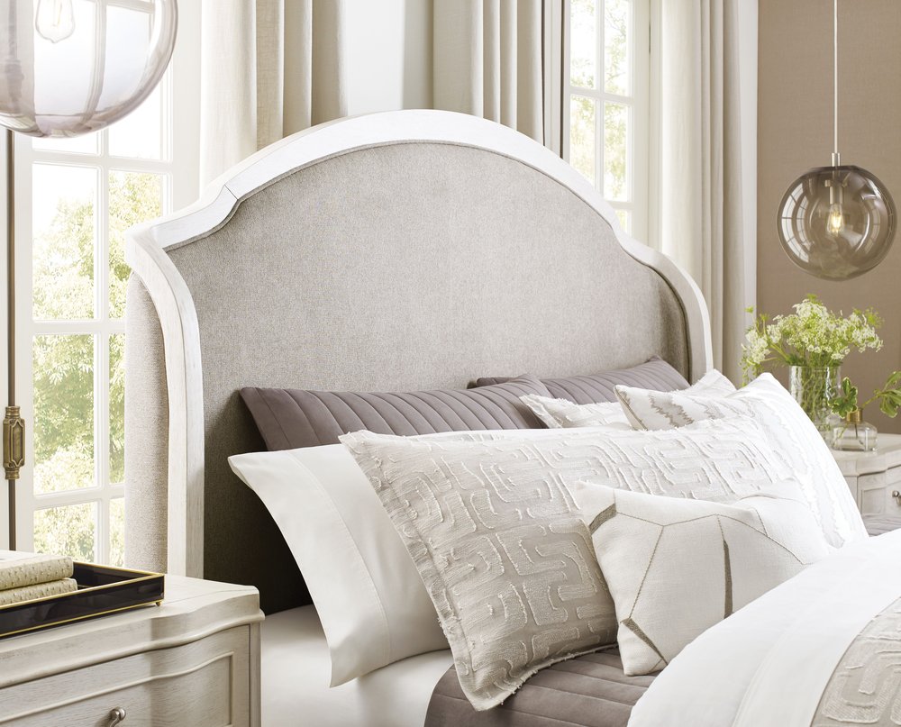 American Drew - Harmony Eggshell Carlyn King Upholstered Shelter Bed - 266-316R view 3
