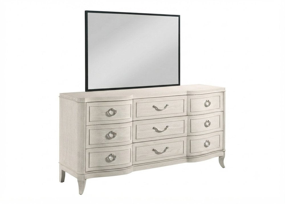 American Drew - Harmony Eggshell Emelie Nine Drawer Dresser With Schafer Mirror - 266-130020 view 1