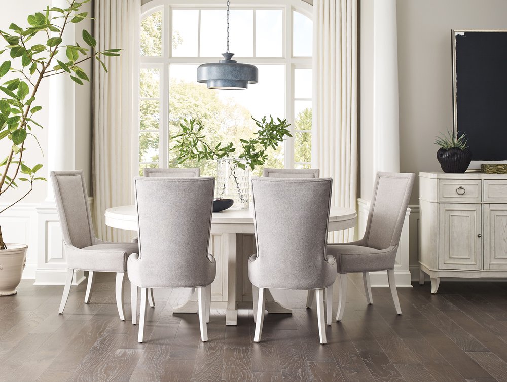 American Drew - Harmony Eggshell Jolet Extendable Round Dining Table - 266-701 view 6