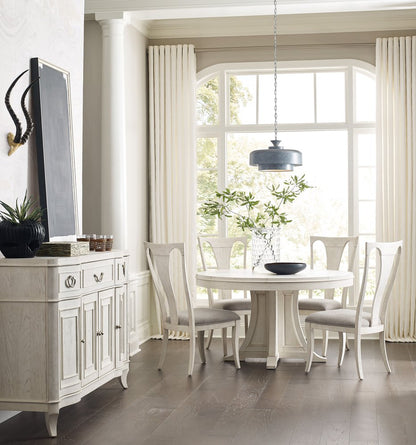 American Drew - Harmony Eggshell Jolet Extendable Round Dining Table - 266-701 view 7