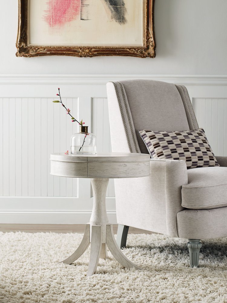 American Drew - Harmony Eggshell Marcella Round End Table - 266-916 view 2