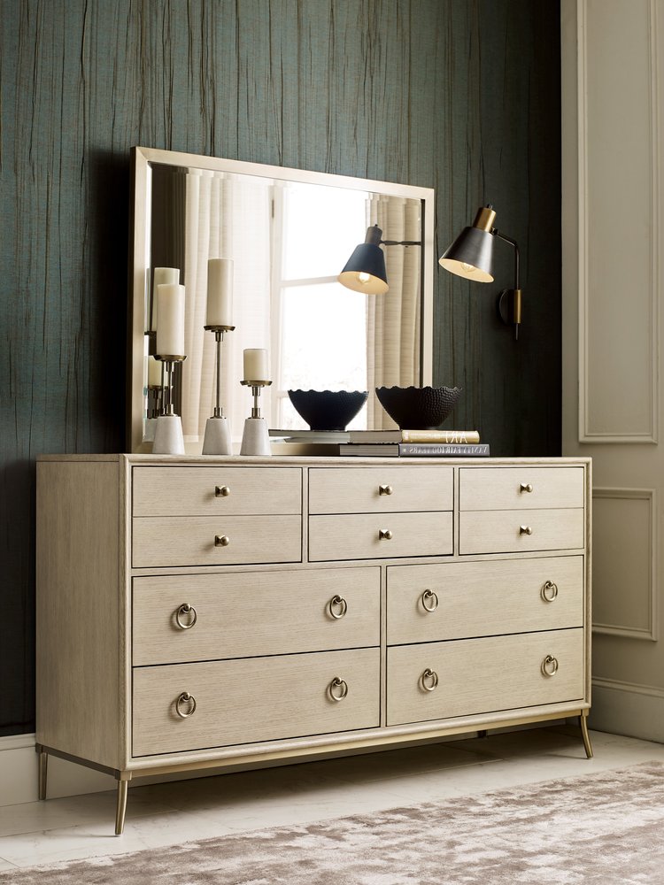 American Drew - Lenox Alabaster Straddella Dresser With Sarbonne Mirror - 923-130030 view 5