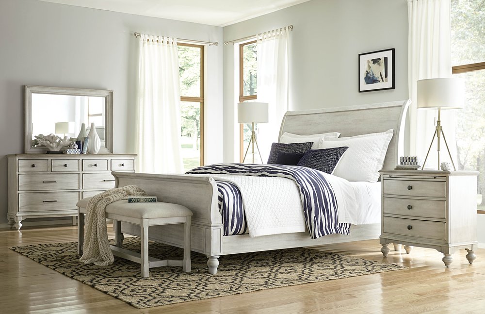 American Drew - Litchfield Sunwashed Finish Weymouth Dresser With Weave Mirror - 750-130020 view 6