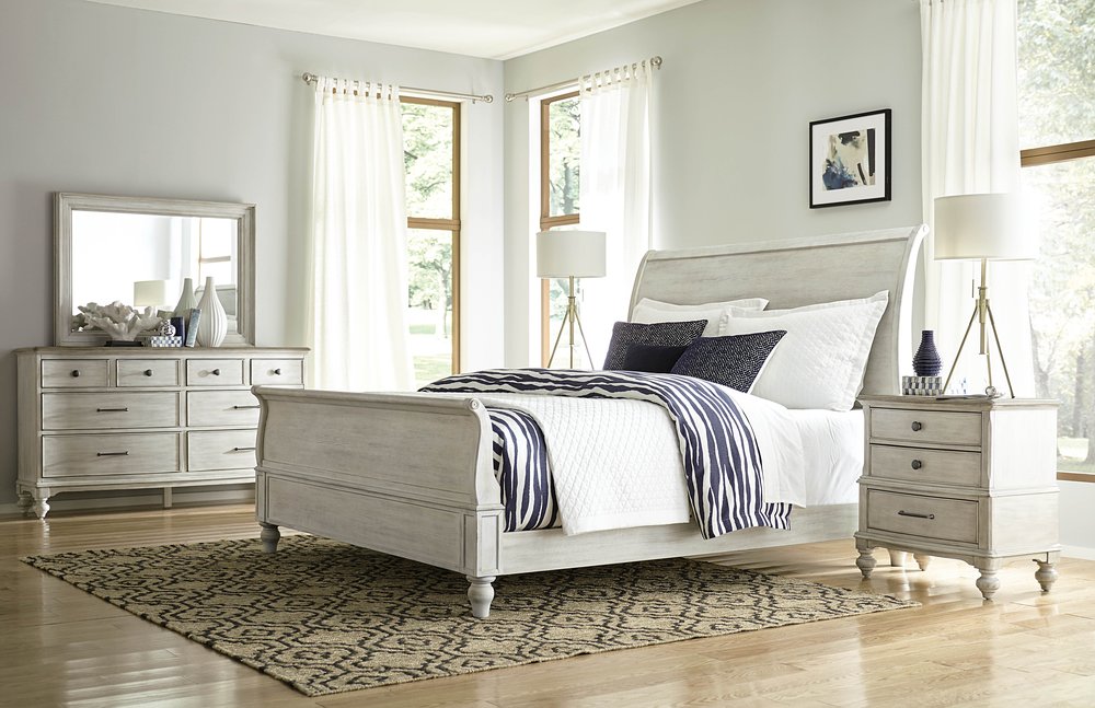 American Drew - Litchfield Sunwashed Finish Weymouth Dresser With Weave Mirror - 750-130020 view 7