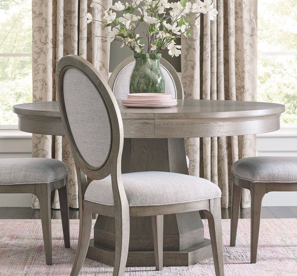 American Drew - Milan Stone Hartford Extendable Round Dining Table - 501-701R view 2