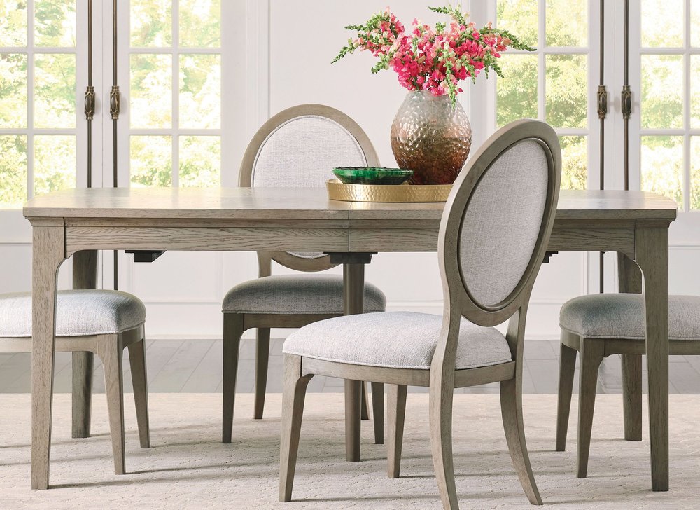 American Drew - Milan Stone Sterling Extendable Rectangular Dining Table - 501-744 view 2