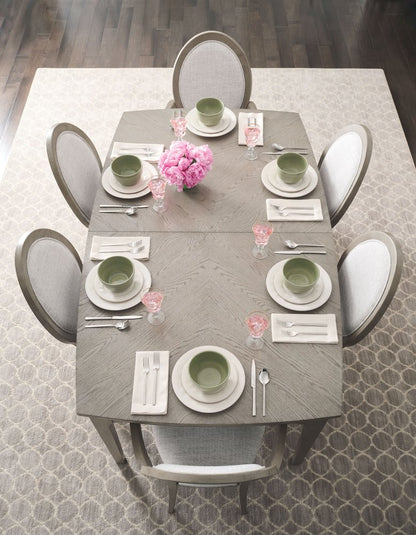 American Drew - Milan Stone Sterling Extendable Rectangular Dining Table - 501-744 view 5