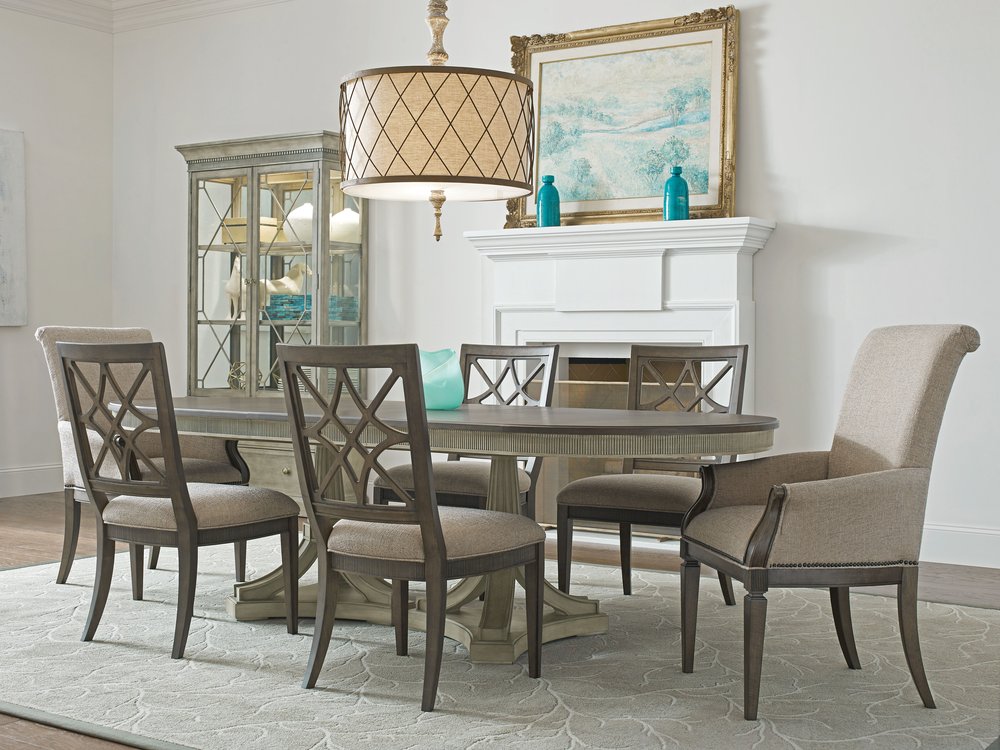 American Drew - Savona Versaille Painted Camille Upholstered Armchair - Set of 2 - 654-623C view 4