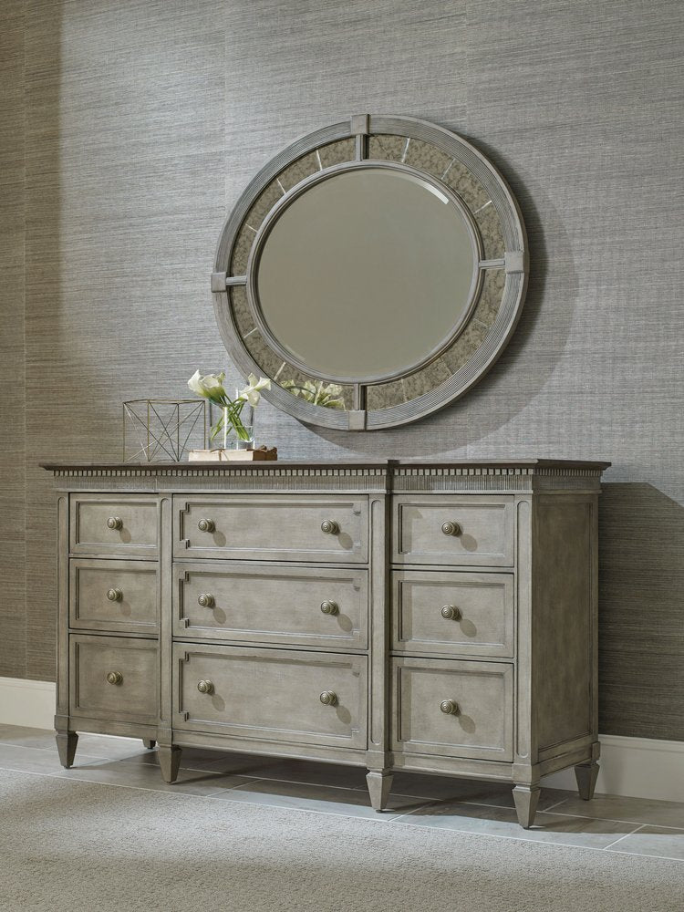 American Drew - Savona Versaille Painted Stockholm Drawer Dresser With Regent Mirror - 654-130030 view 6
