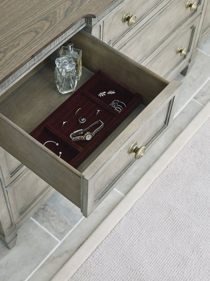 American Drew - Savona Versaille Painted Stockholm Drawer Dresser With Regent Mirror - 654-130030 view 8