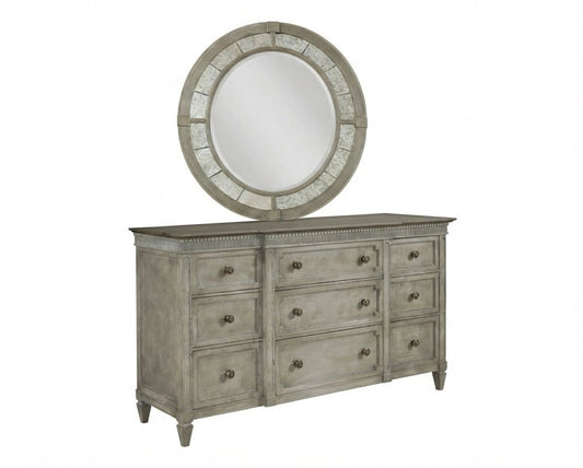 American Drew - Savona Versaille Painted Stockholm Drawer Dresser With Rococo Oval Mirror - 654-130020 view 1