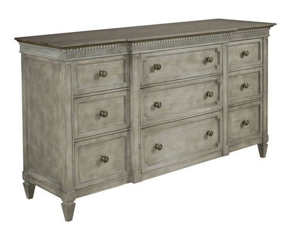 American Drew - Savona Versaille Painted Stockholm Drawer Dresser With Rococo Oval Mirror - 654-130020 view 3