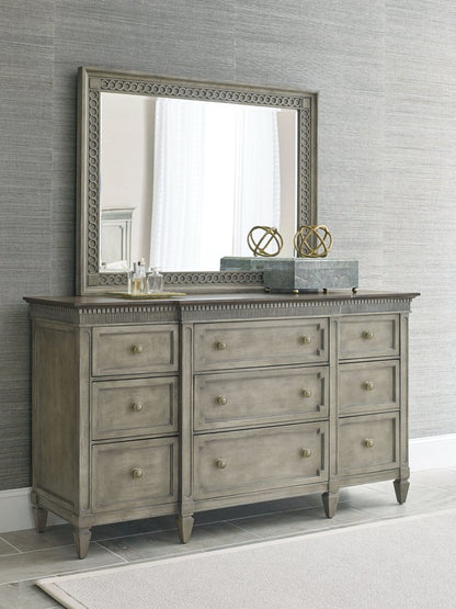 American Drew - Savona Versaille Painted Stockholm Drawer Dresser With Rococo Oval Mirror - 654-130020 view 5