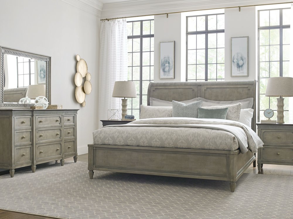 American Drew - Savona Versaille Painted Stockholm Drawer Dresser With Rococo Oval Mirror - 654-130020 view 13