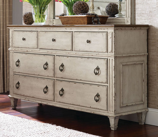 American Drew - Southbury Parchment Drawer Dresser With Landscape Mirror - 513-130030 view 2