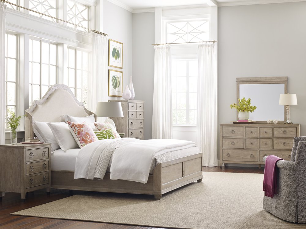 American Drew - Vista Oyster Haven King Upholstered Shelter Bed - 803-316CR view 6