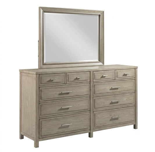 American Drew - West Fork Aged Taupe Parks Dresser With Mirror - 924-130020 view 1