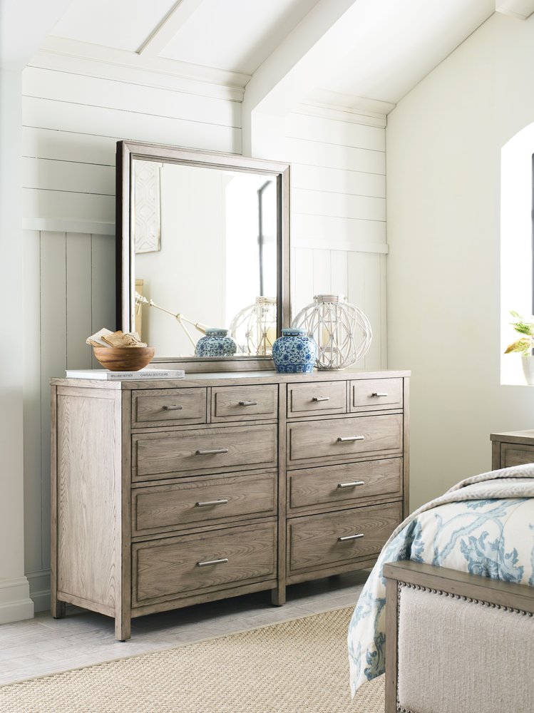 American Drew - West Fork Aged Taupe Parks Dresser With Mirror - 924-130020 view 5